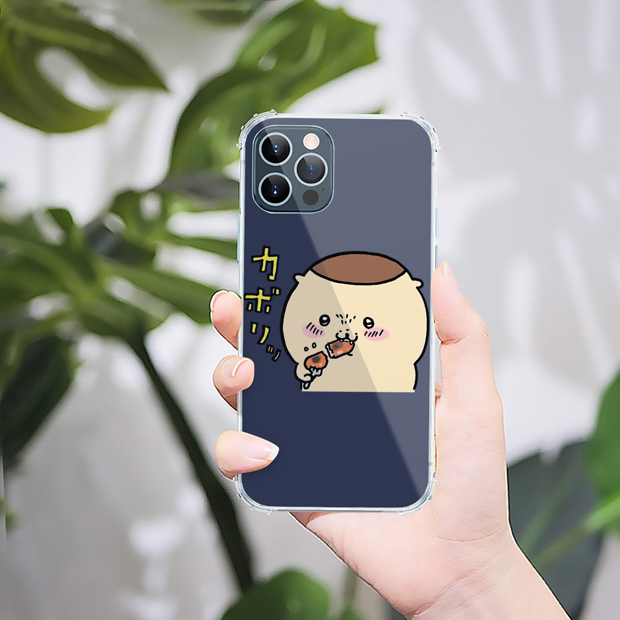 （画像用） ちいかわ くりまんじゅう Chii-kawa kuri manjū 【iPhone 12シリーズ対応】透明スマホケース（クリアソフトケース）